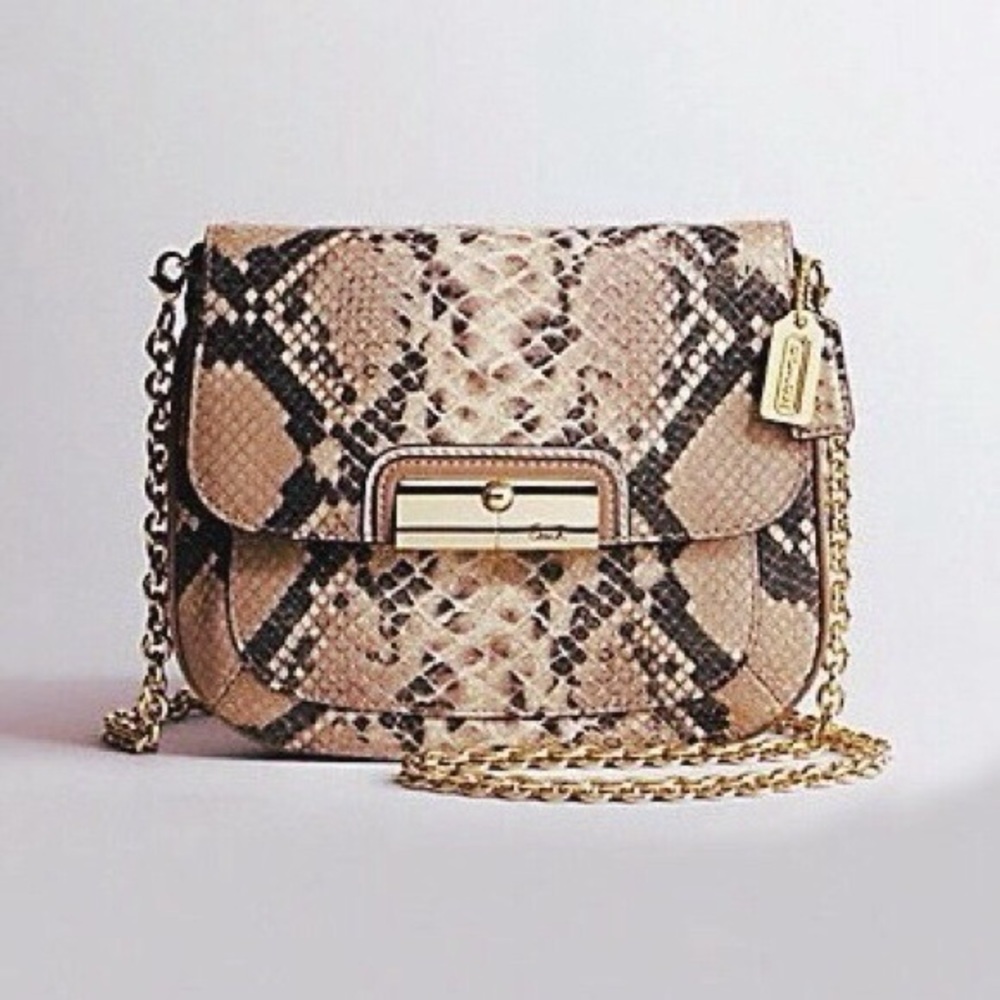 { Coach } Kristin Python Embossed Crossbody - image 1
